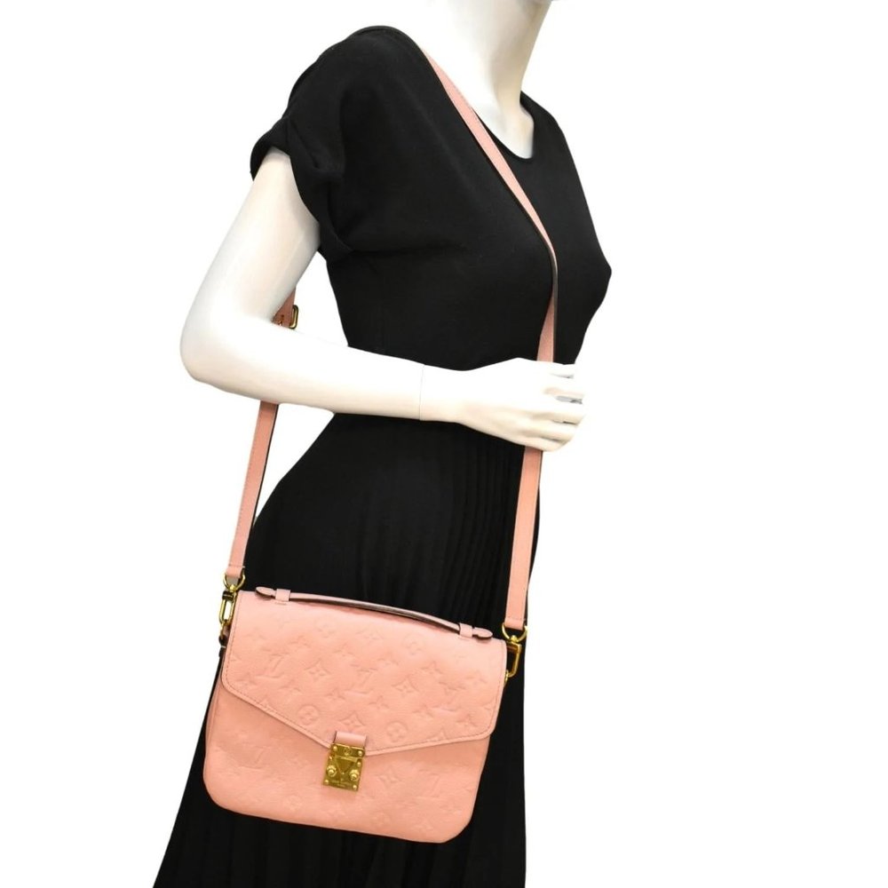LOUIS VUITTON Metis Pochette Empreinte Leather Crossbody Bag Pink - Picture 2 of 12